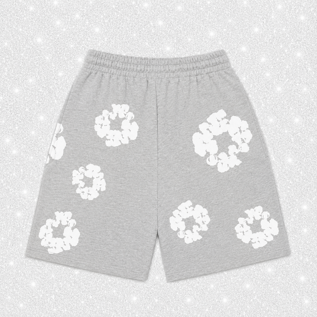 GREY DENIM SHORTS