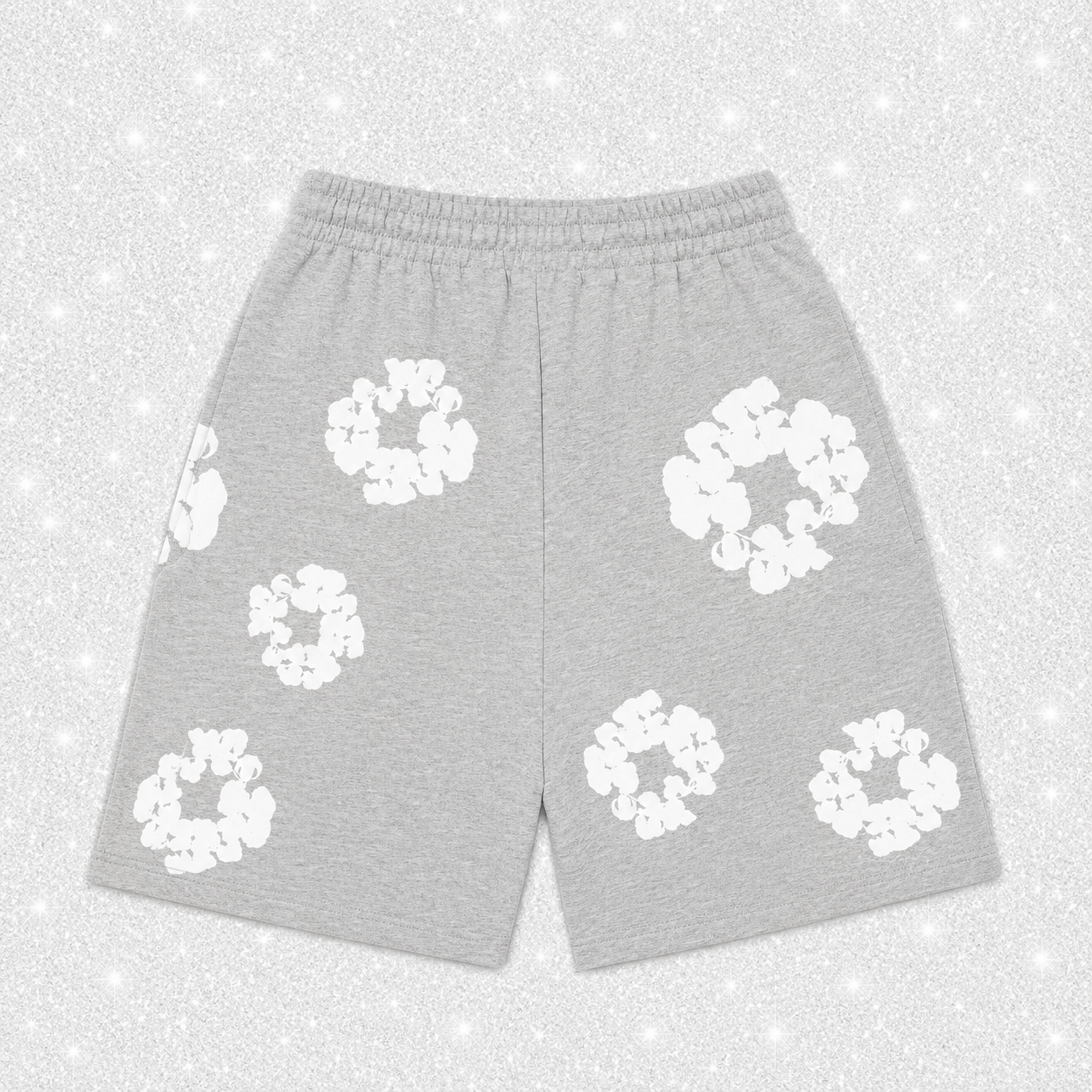 GREY DENIM SHORTS