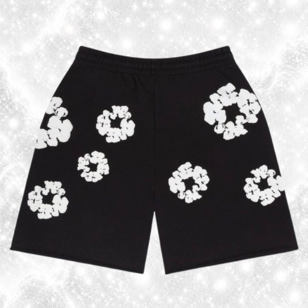 BLACK DENIM SHORTS
