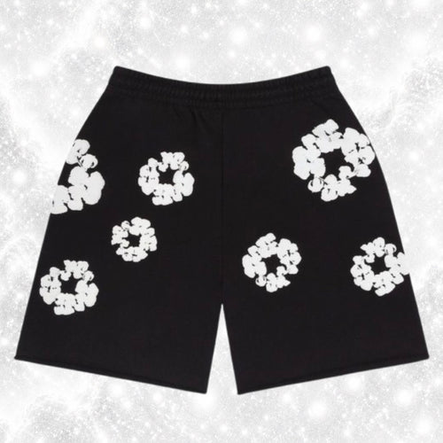 BLACK DENIM SHORTS