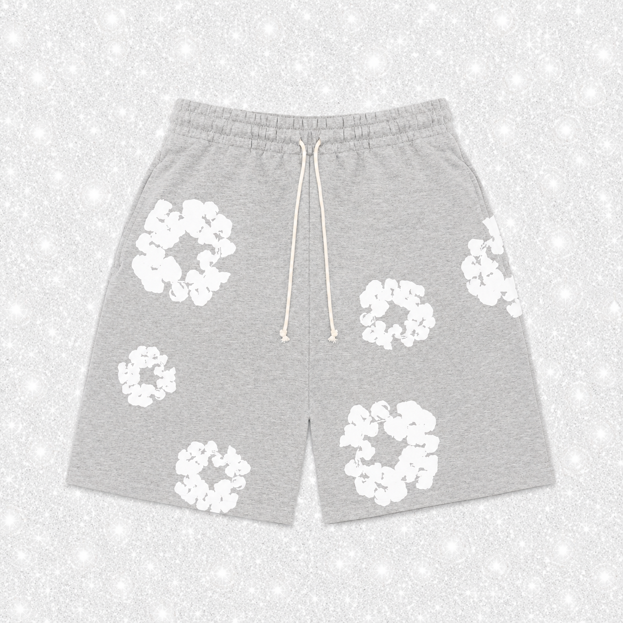 GREY DENIM SHORTS