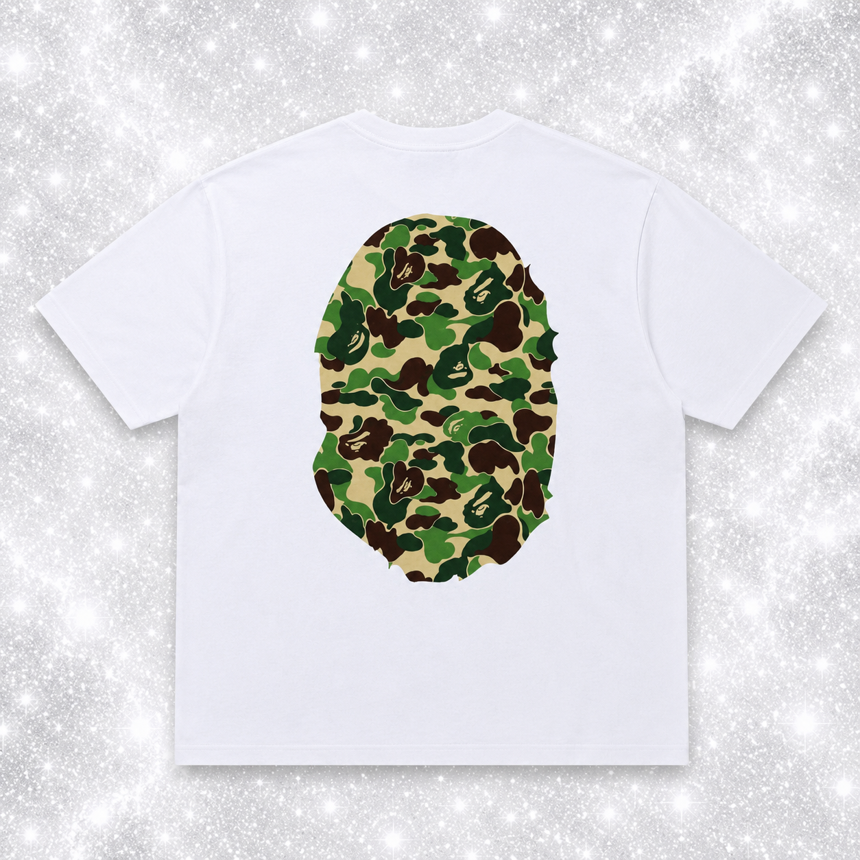 WHITE CAMO BAP TEE