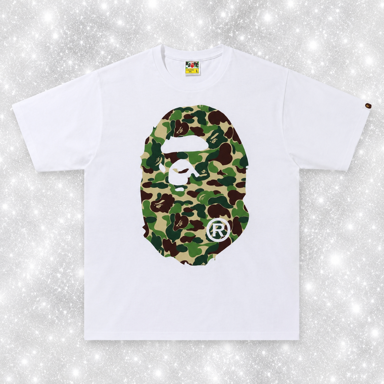 WHITE CAMO BAP TEE