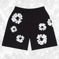 BLACK DENIM SHORTS