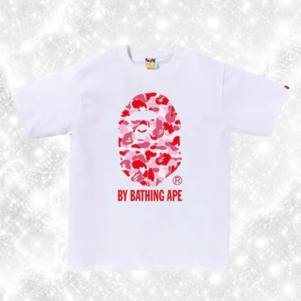 WHITE PINK CAMO BAP TEE