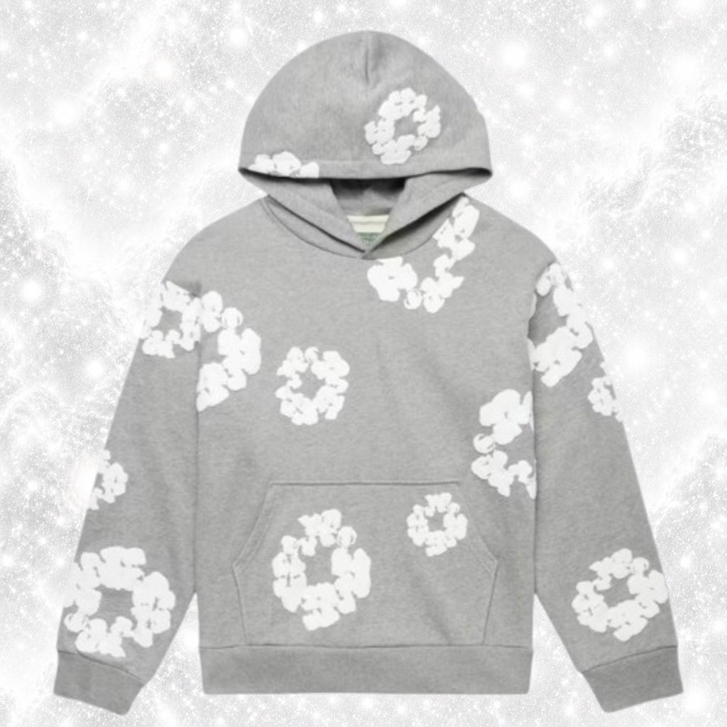 GREY DENIM HOODIE