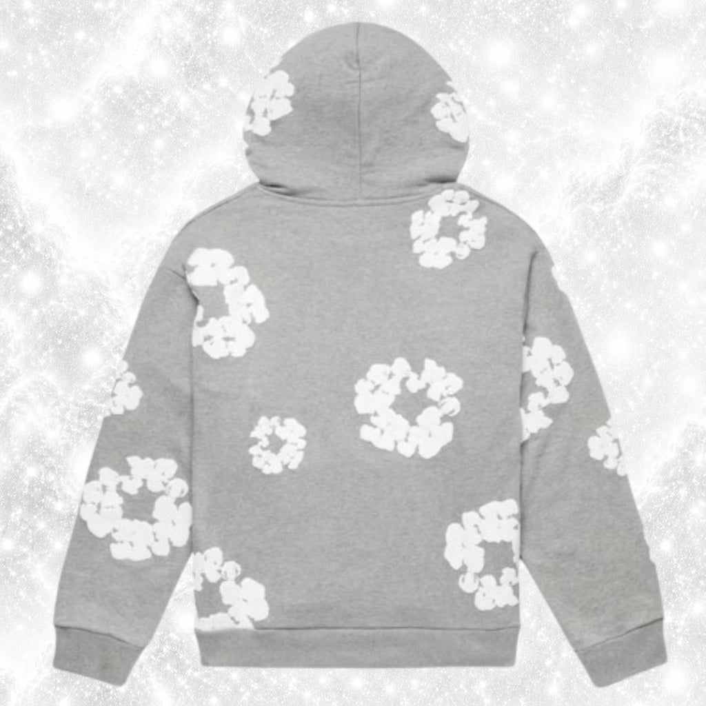 GREY DENIM HOODIE