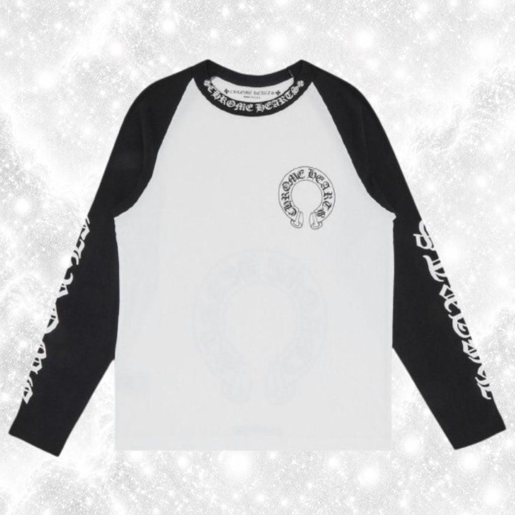 BLACK WHITE BASEBALL LONGSLEEVE