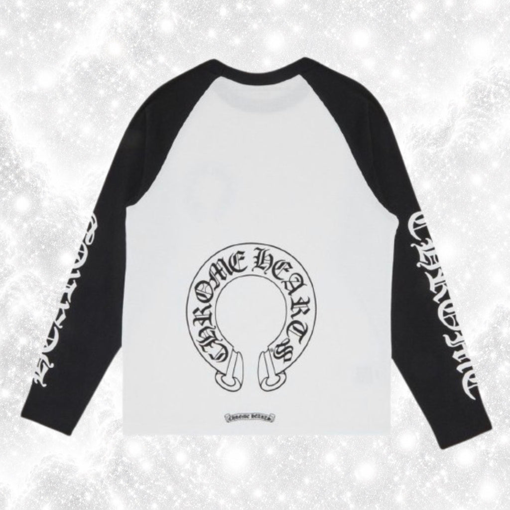 BLACK WHITE BASEBALL LONGSLEEVE