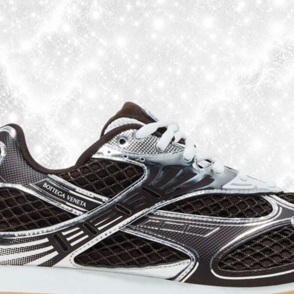 B0TTEG4 V3NET4 ORBIT BLACK SILVER SNEAKERS