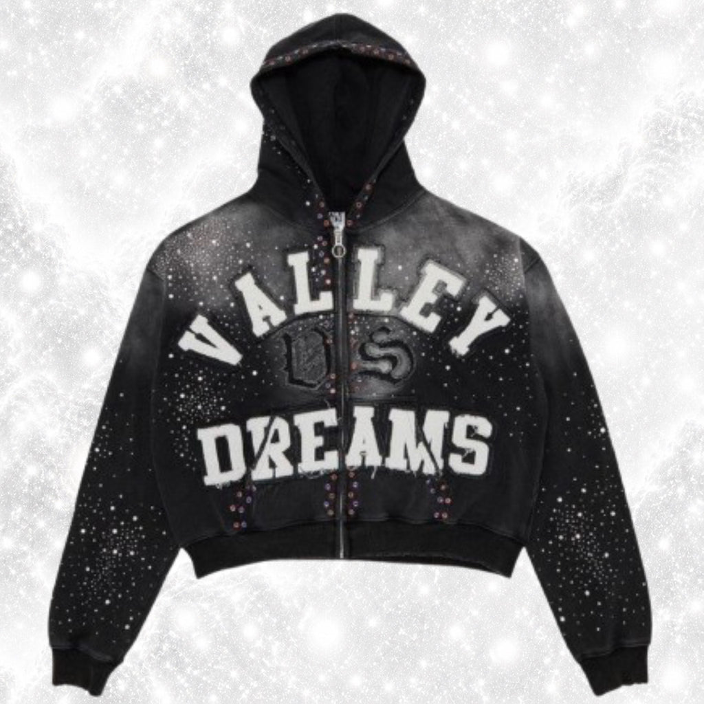 V4LE F0REVER CLASSICO ZIP UP HOODIE BLACK