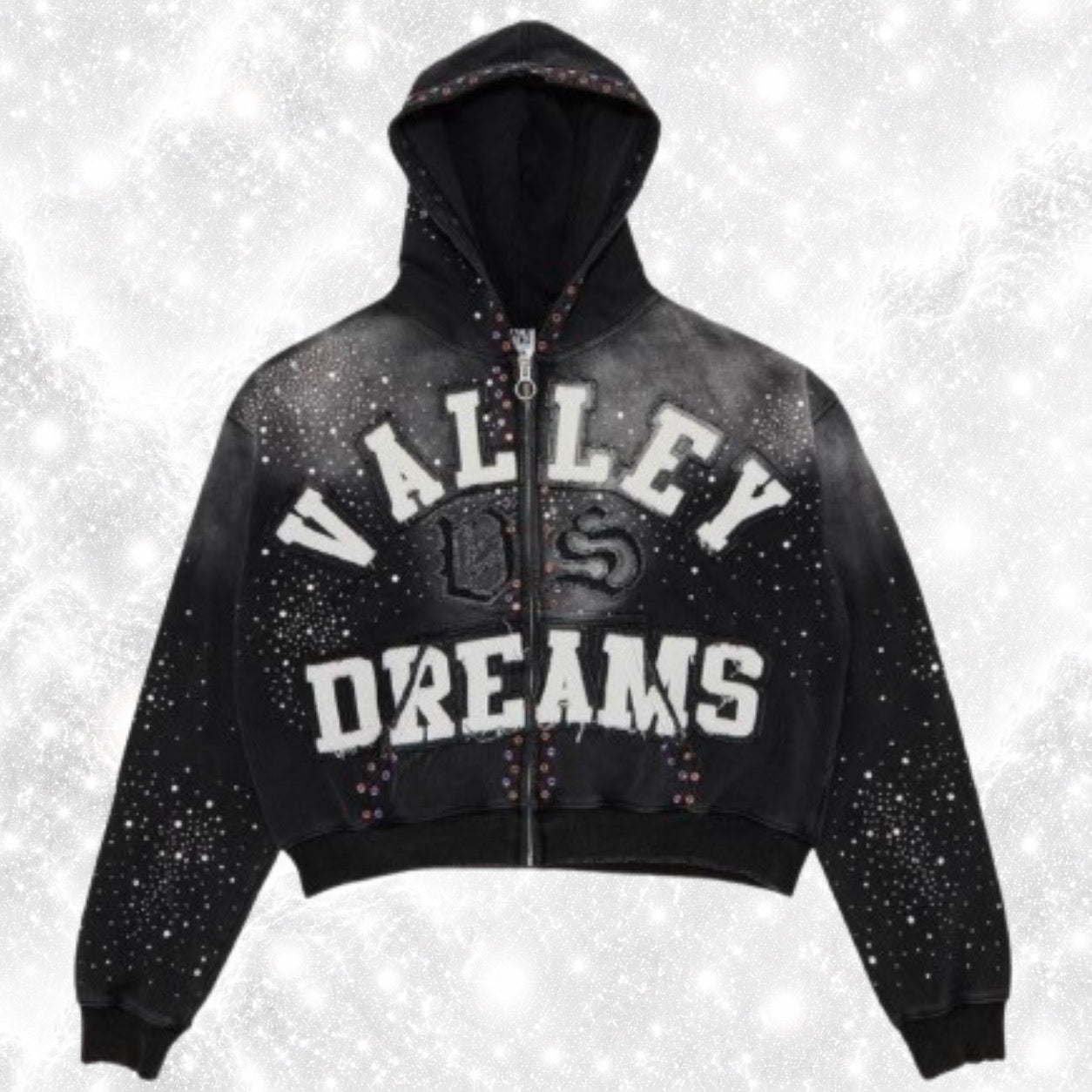 V4LE F0REVER CLASSICO ZIP UP HOODIE BLACK