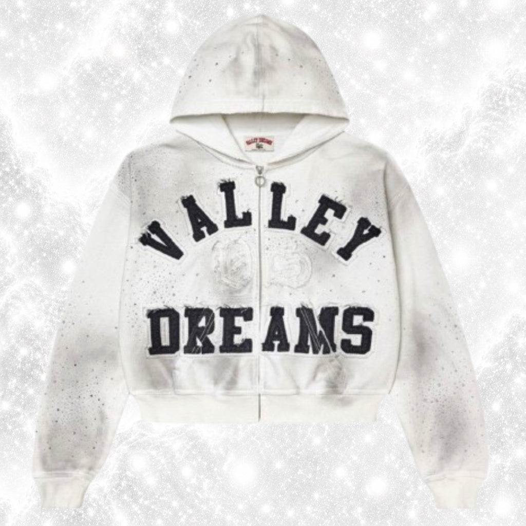 V4LE F0REVER CLASSICO ZIP UP HOODIE WHITE
