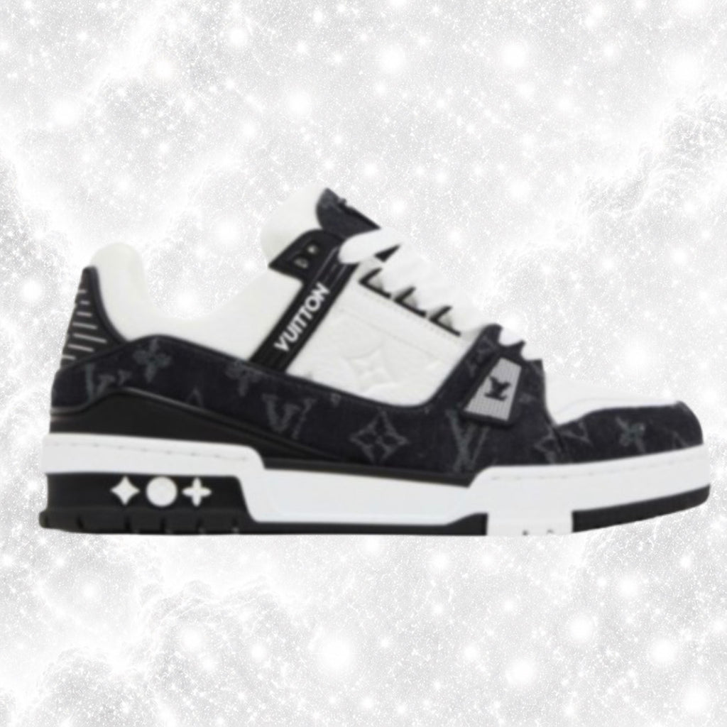 L0IUS VU1TT0N TRAINERS BLACK WHITE