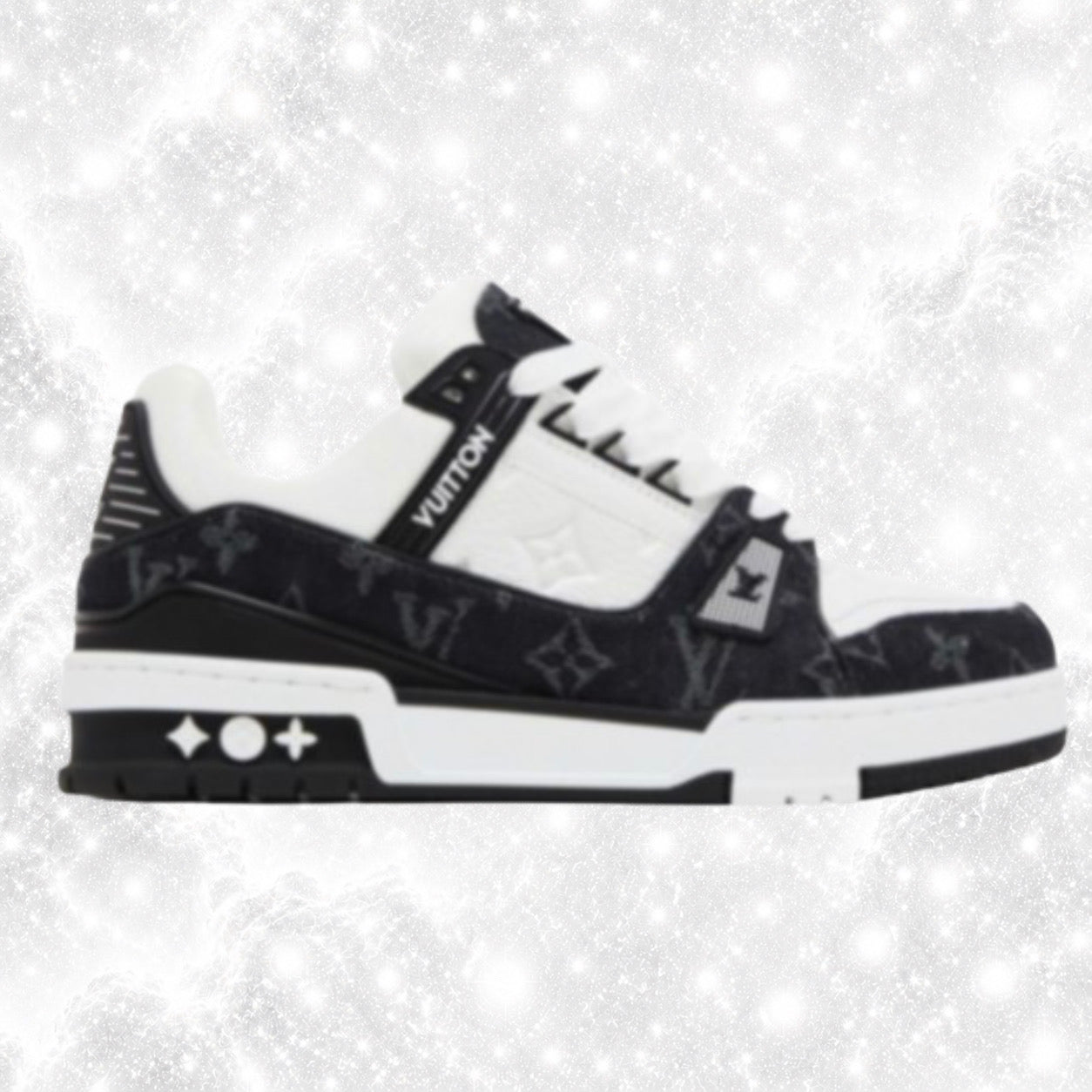 L0IUS VU1TT0N TRAINERS BLACK WHITE