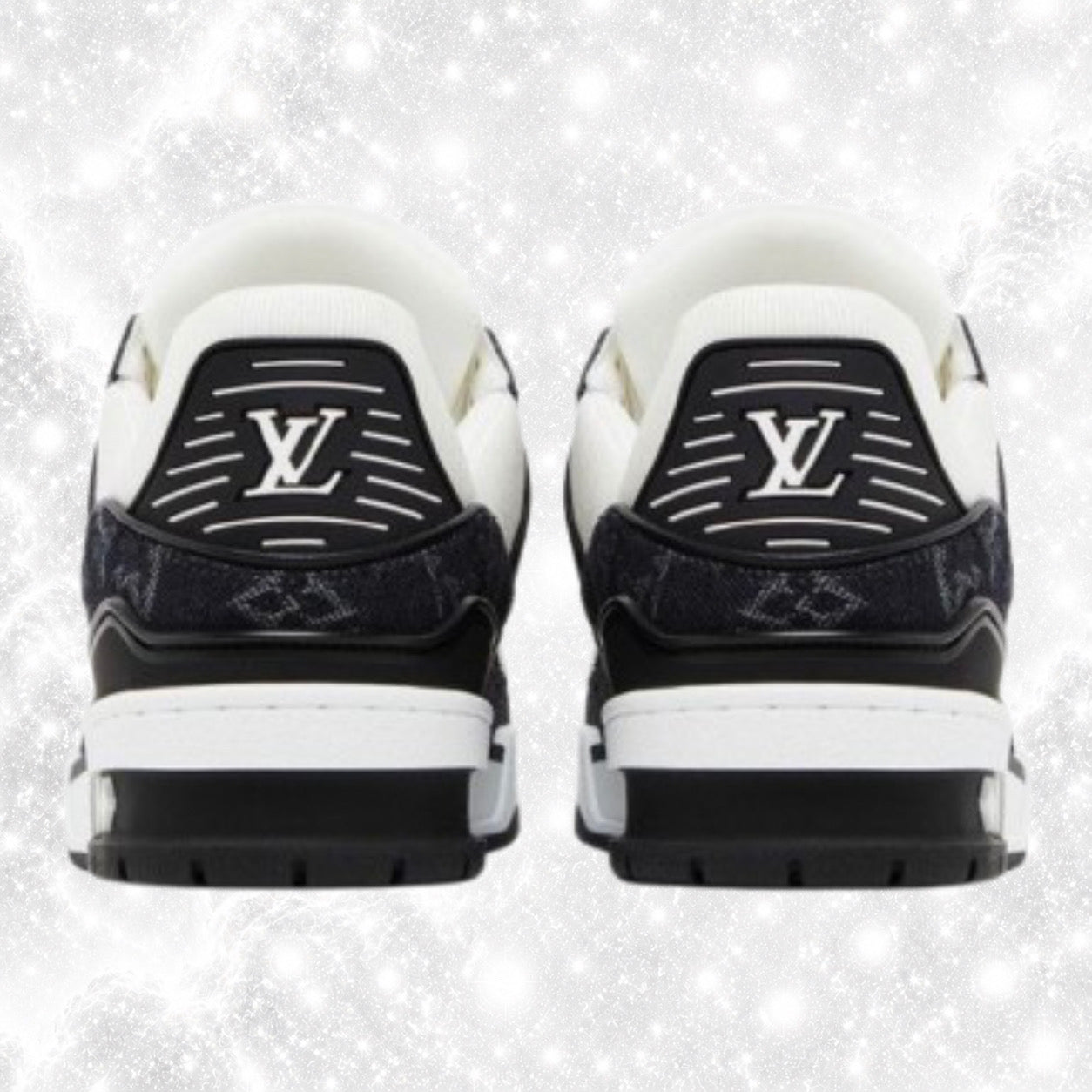 L0IUS VU1TT0N TRAINERS BLACK WHITE