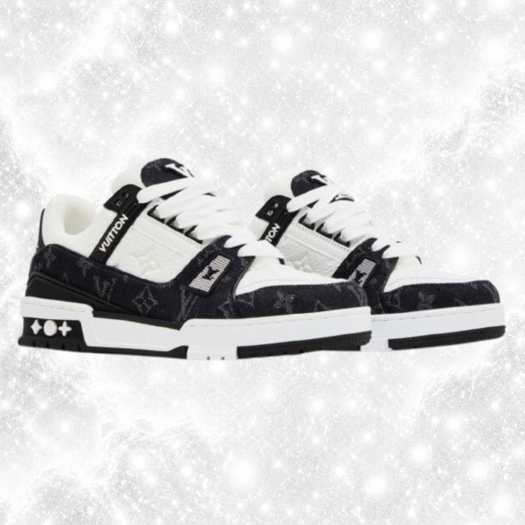 L0IUS VU1TT0N TRAINERS BLACK WHITE