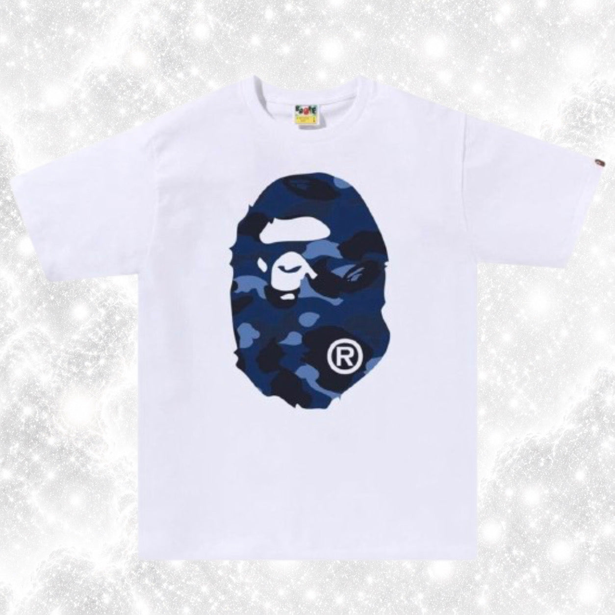 NAVY BLUE BIG HEAD BAP TEE