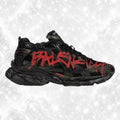 BALENC1 RUNNERS RED GRAFFITI BLACK