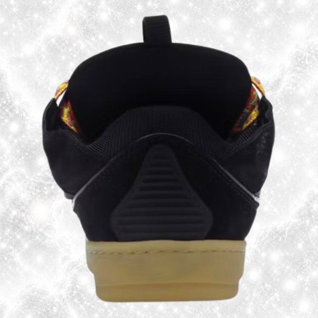 L4NV1N LEATHER CURB BLACK SNEAKERS