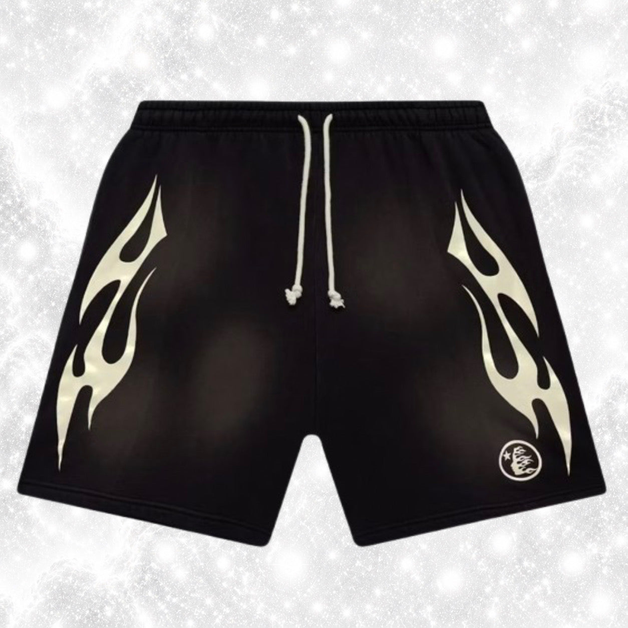 H3LLST4R FLAME SHORTS BLACK