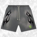 H3LLST4R FLAME SHORTS GREY