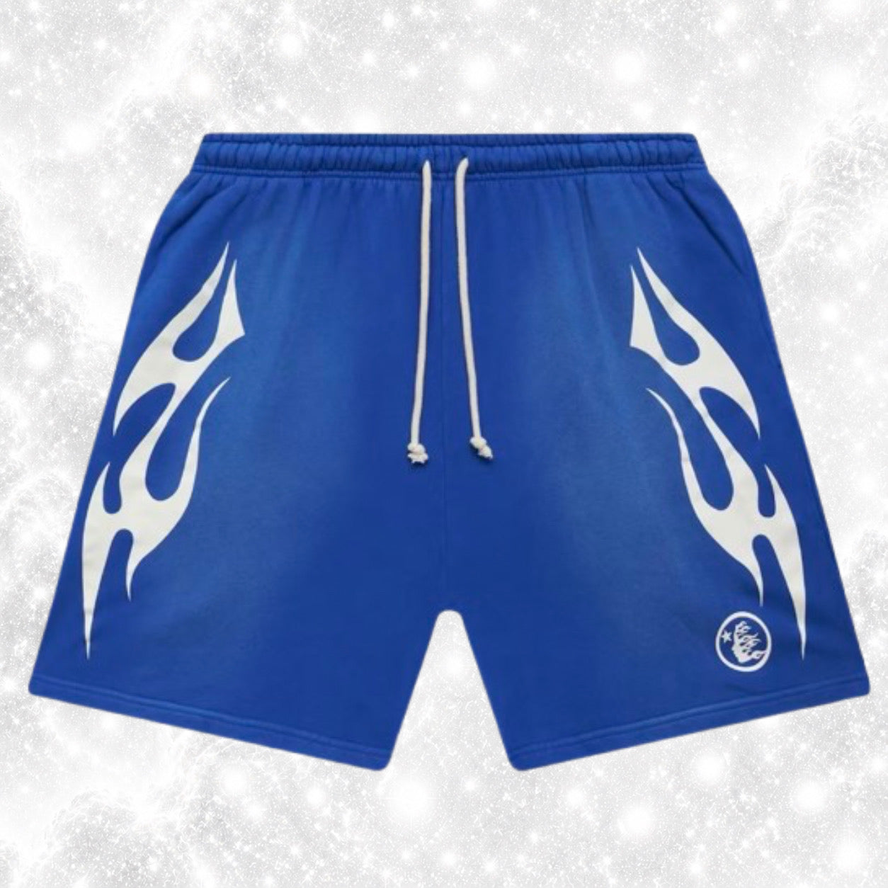 H3LLST4R FLAME SHORTS BLUE
