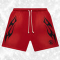 H3LLST4R FLAME SHORTS RED