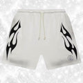 H3LLST4R FLAME SHORTS WHITE