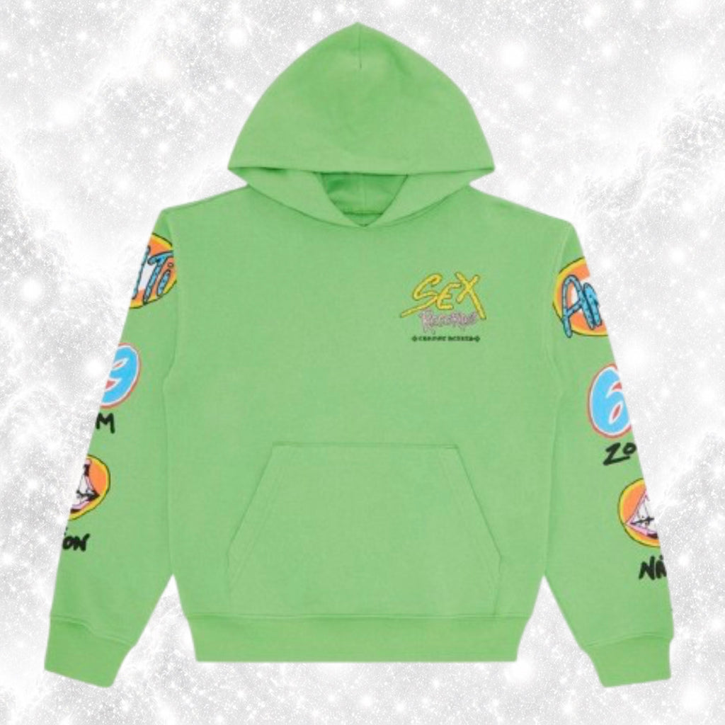 CHR0ME MATTY BOY S3X RECORDS GREEN HOODIE