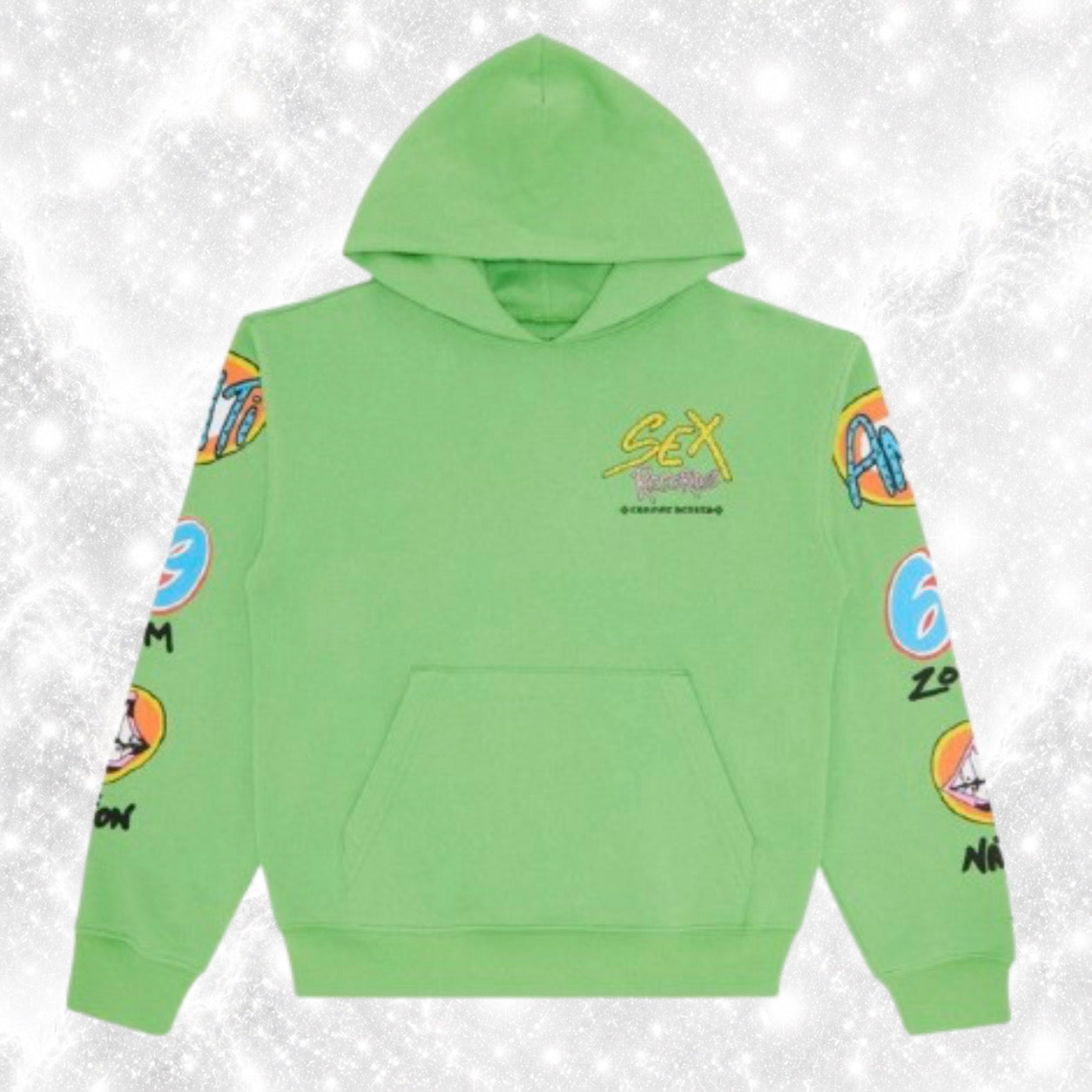 CHR0ME MATTY BOY S3X RECORDS GREEN HOODIE