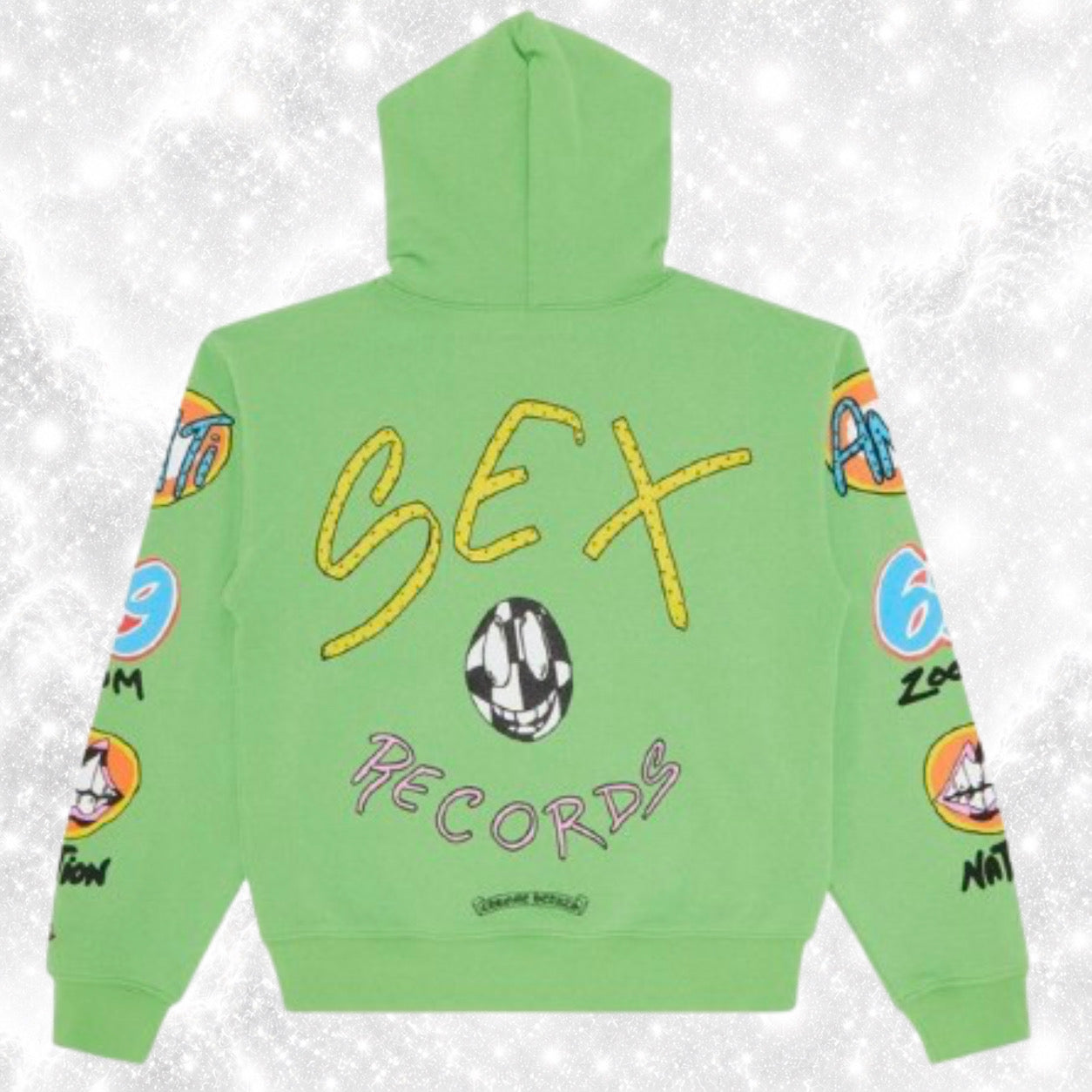 CHR0ME MATTY BOY S3X RECORDS GREEN HOODIE