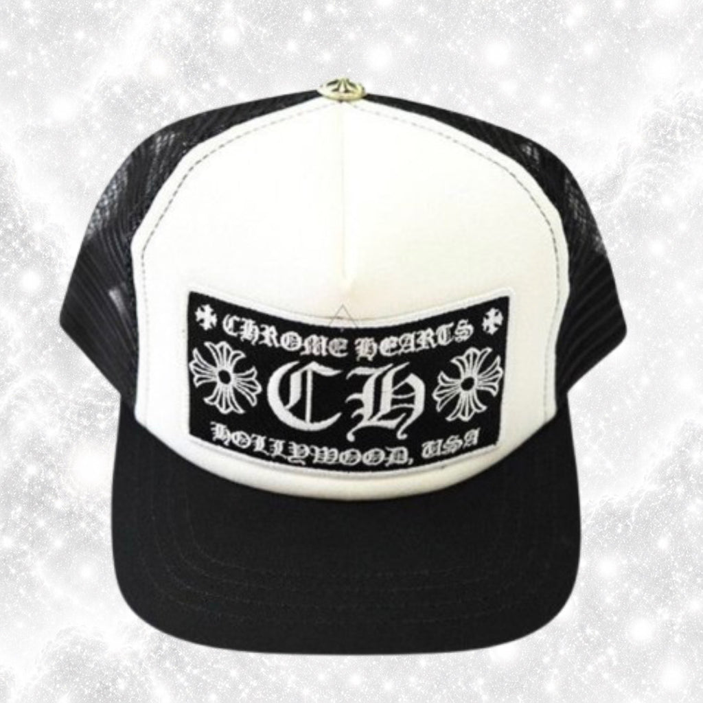 CHR0M3 H34RTS HOLLYWOOD TRUCKER HAT WHITE