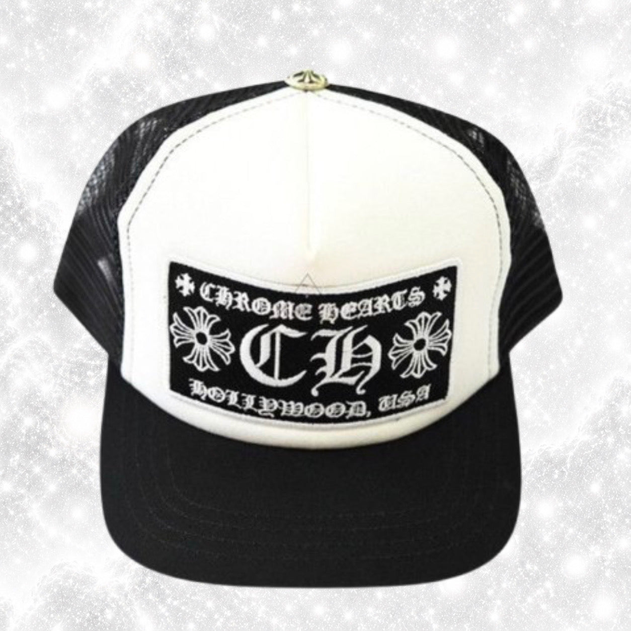 CHR0M3 H34RTS HOLLYWOOD TRUCKER HAT WHITE
