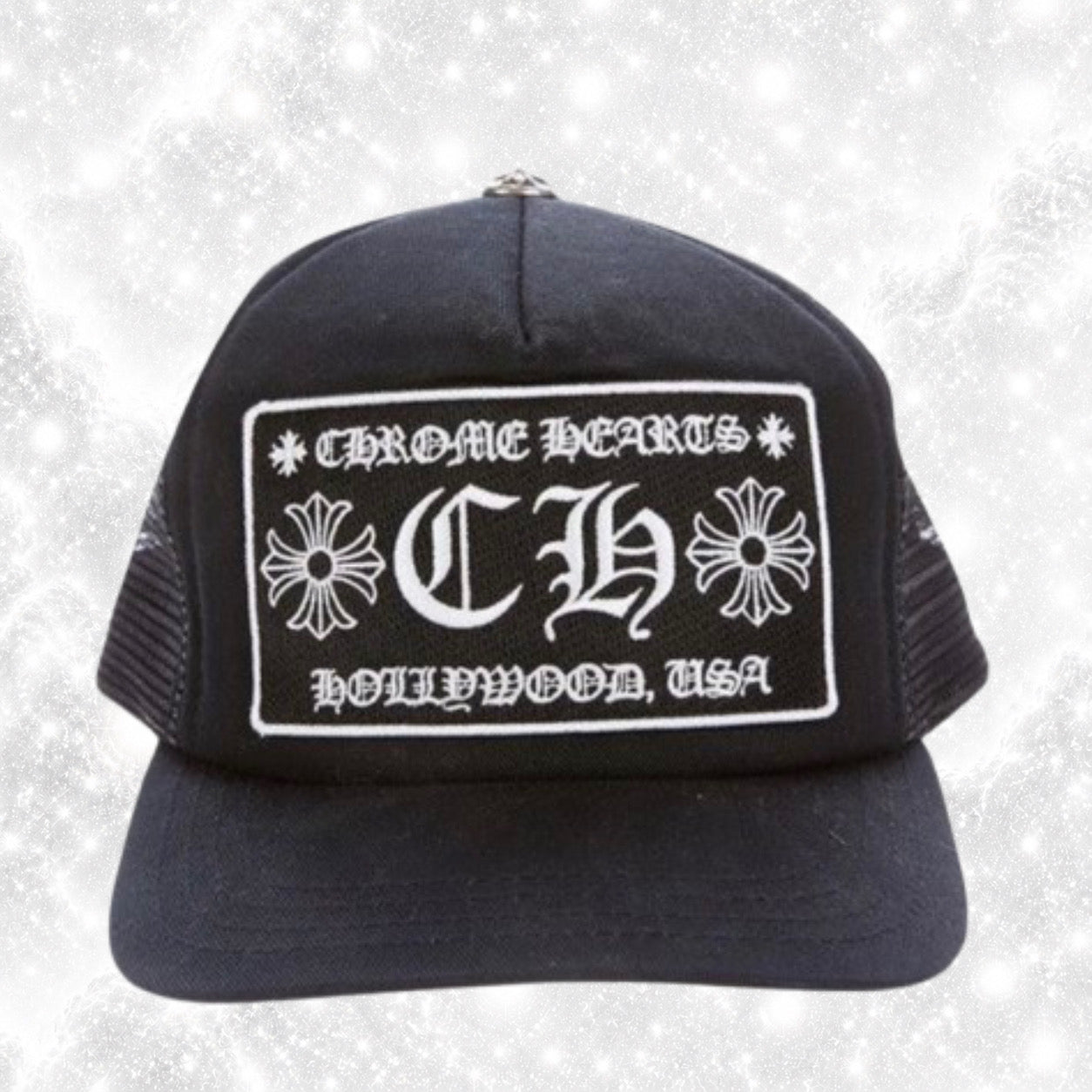 CHR0M3 H34RTS HOLLYWOOD TRUCKER HAT BLACK
