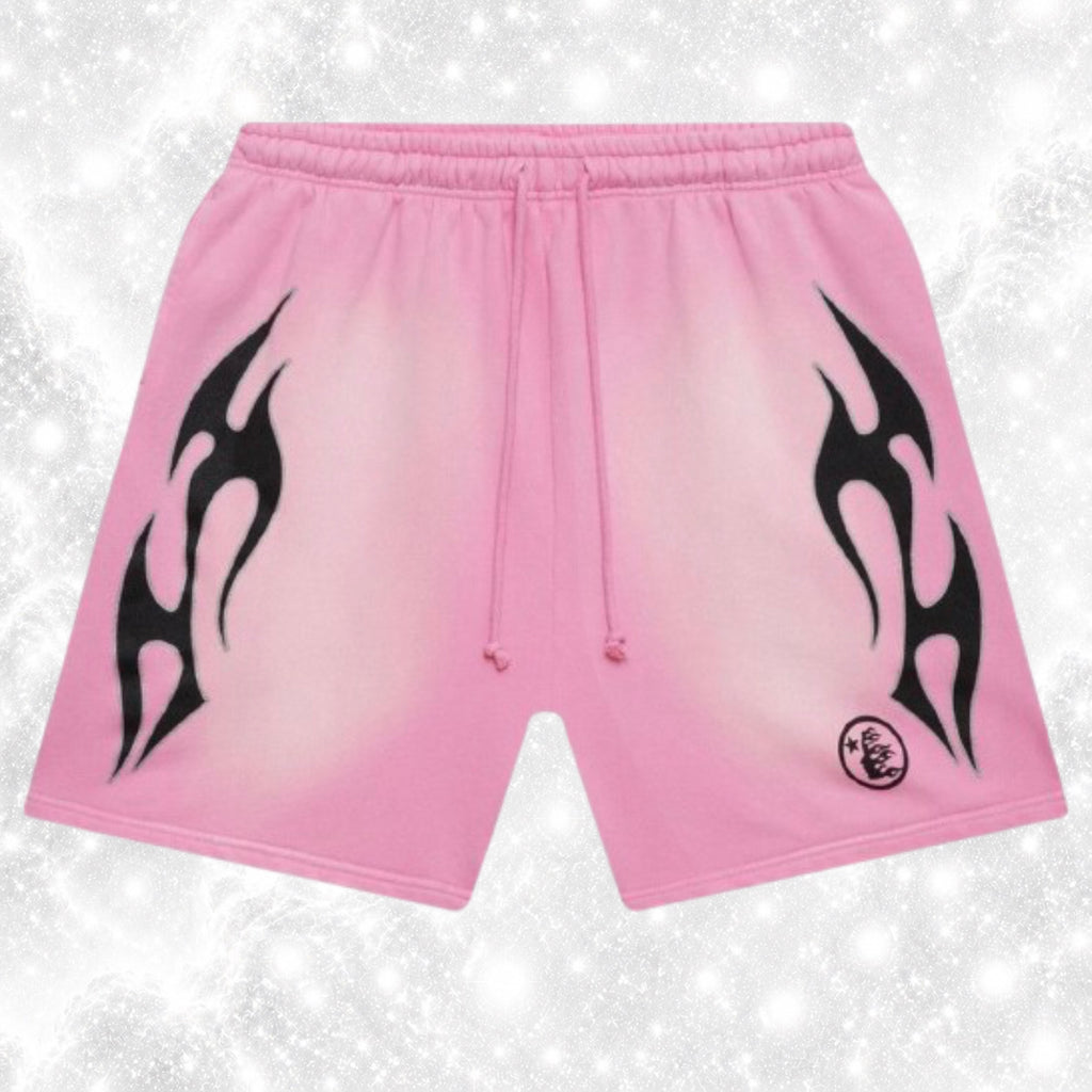 H3LLST4R FLAME SHORTS PINK