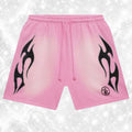 H3LLST4R FLAME SHORTS PINK